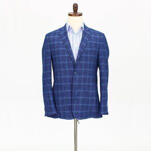 7 Diamonds Blue Checkered Blazer